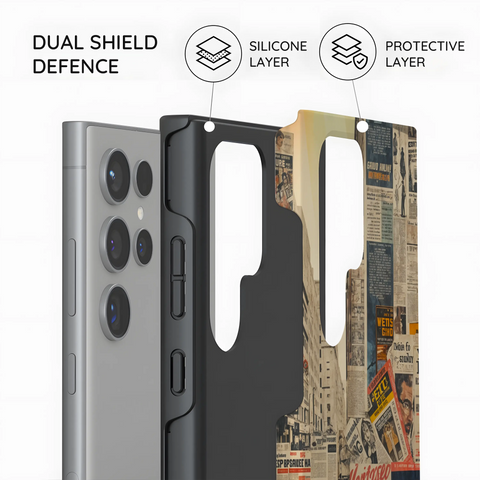Newsprint Chronicles - Samsung Galaxy S24 Ultra Case