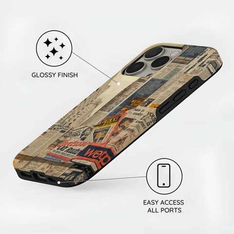 Newsprint Chronicles - iPhone 16 Pro Max Case