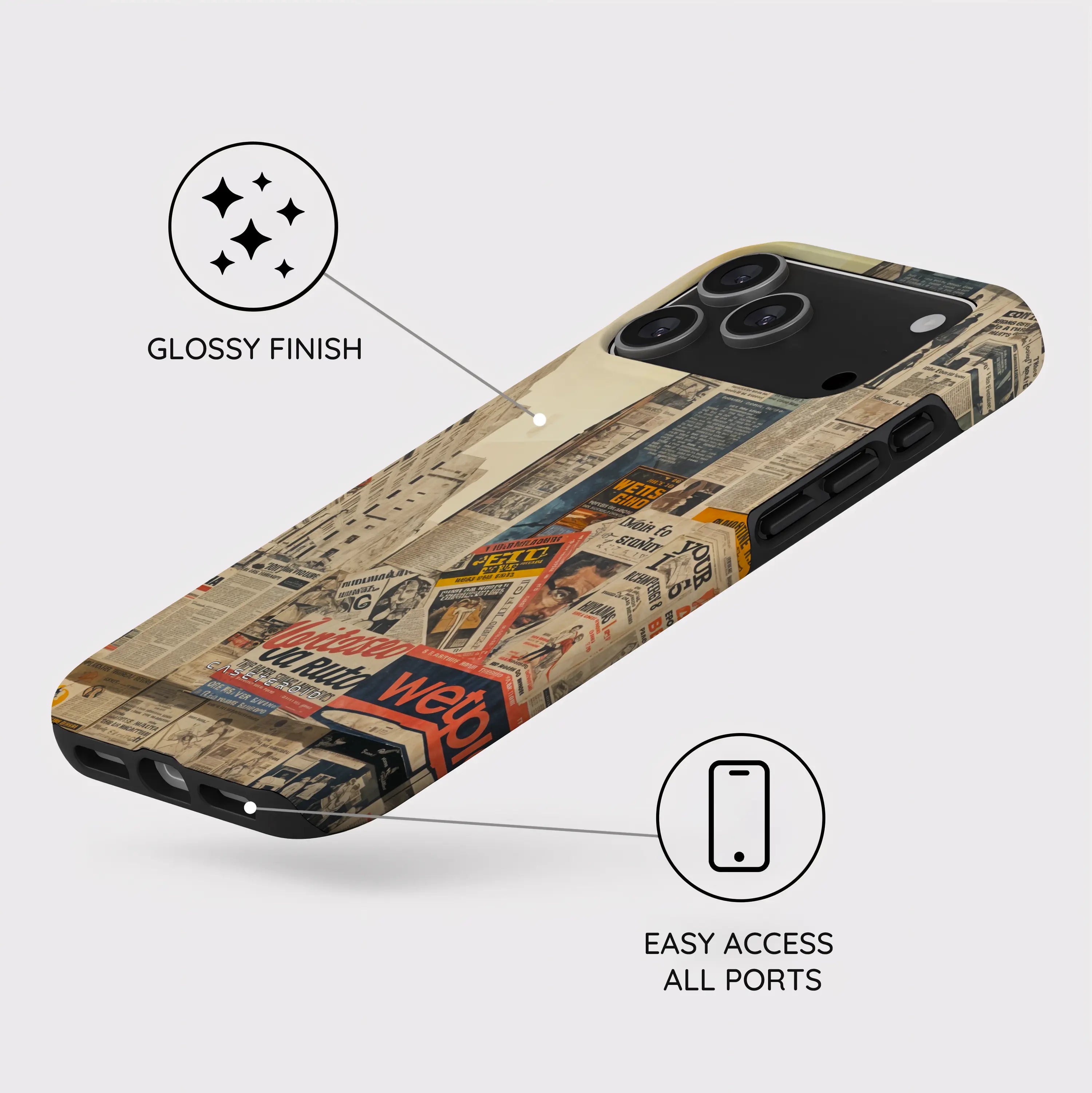 Newsprint Chronicles - iPhone 17 Pro Max Case