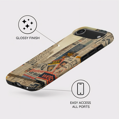 Newsprint Chronicles - iPhone 17 Air Case