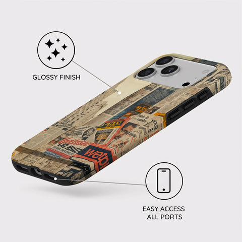 Newsprint Chronicles - iPhone 17 Pro Max Case