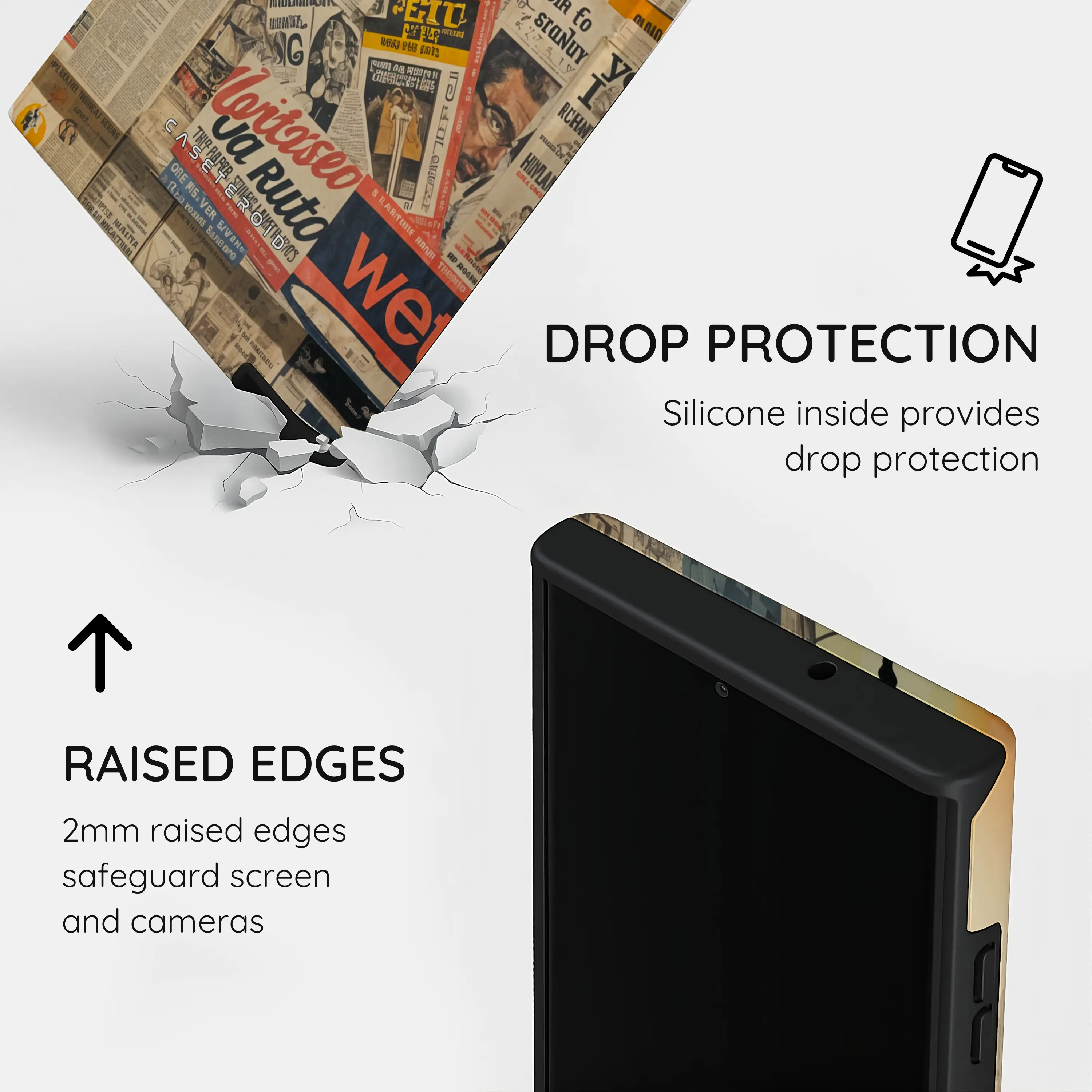 Newsprint Chronicles - Samsung Galaxy S23 Ultra Case