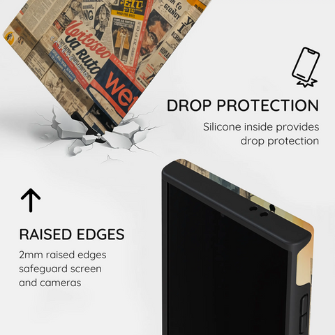 Newsprint Chronicles - Samsung Galaxy S24 Ultra Case
