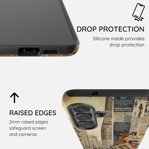 Newsprint Chronicles - Samsung Galaxy S23 Case
