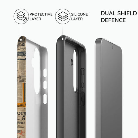 Newsprint Chronicles - Samsung Galaxy S23 Case