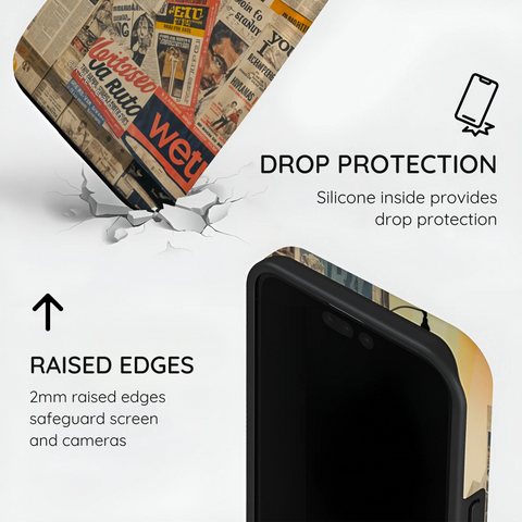 Newsprint Chronicles - iPhone 15 Pro Max Case