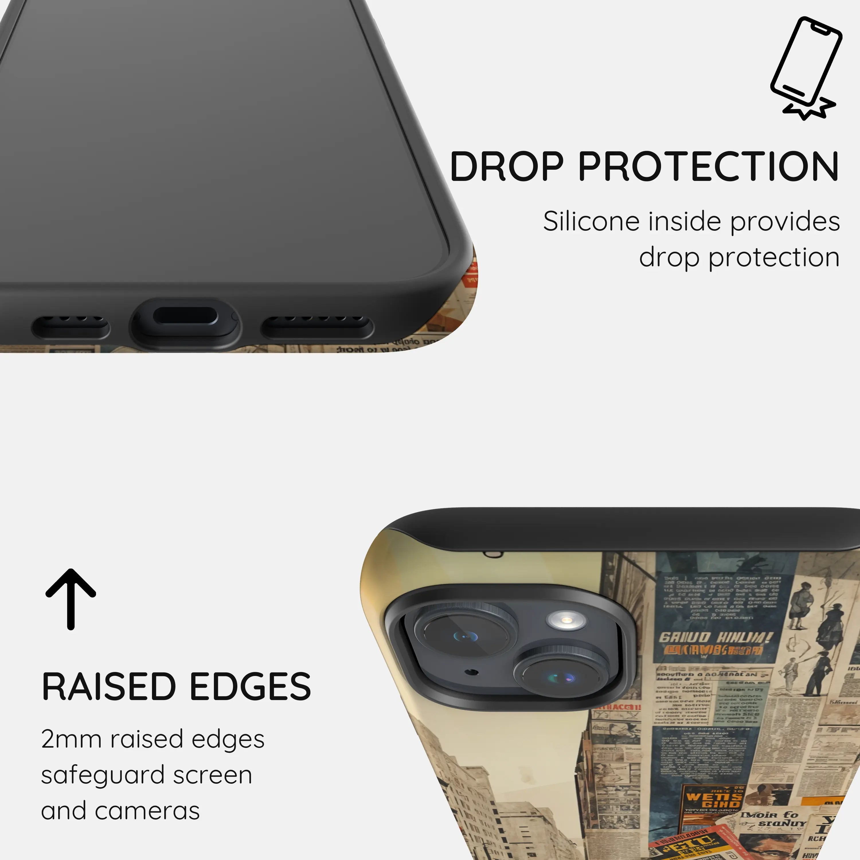 Newsprint Chronicles - iPhone 14 Plus Case