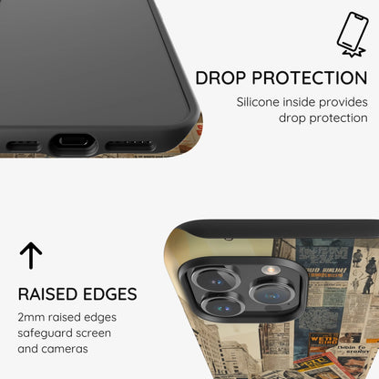 Newsprint Chronicles - iPhone 14 Pro Max Case