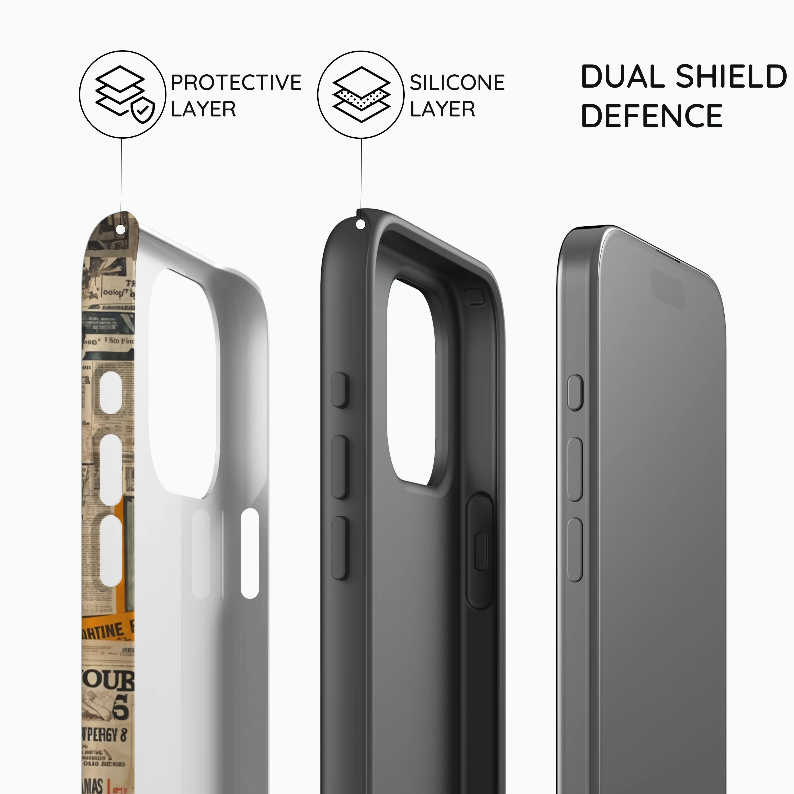 Newsprint Chronicles - iPhone 15 Pro Case