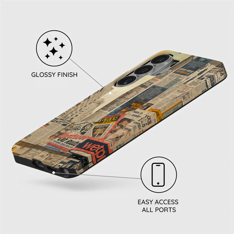 Newsprint Chronicles - Samsung Galaxy S26 Ultra Case