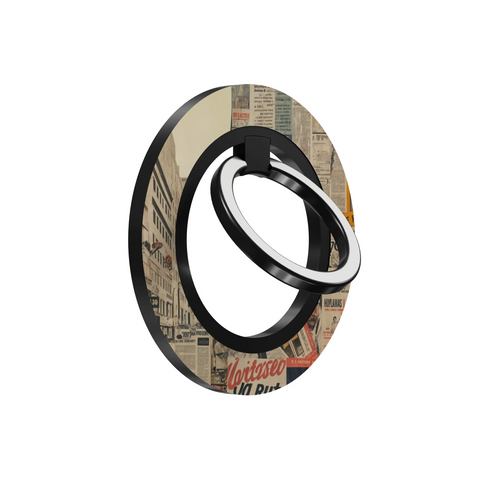 Newsprint Chronicles - Magnetic Ring Holder