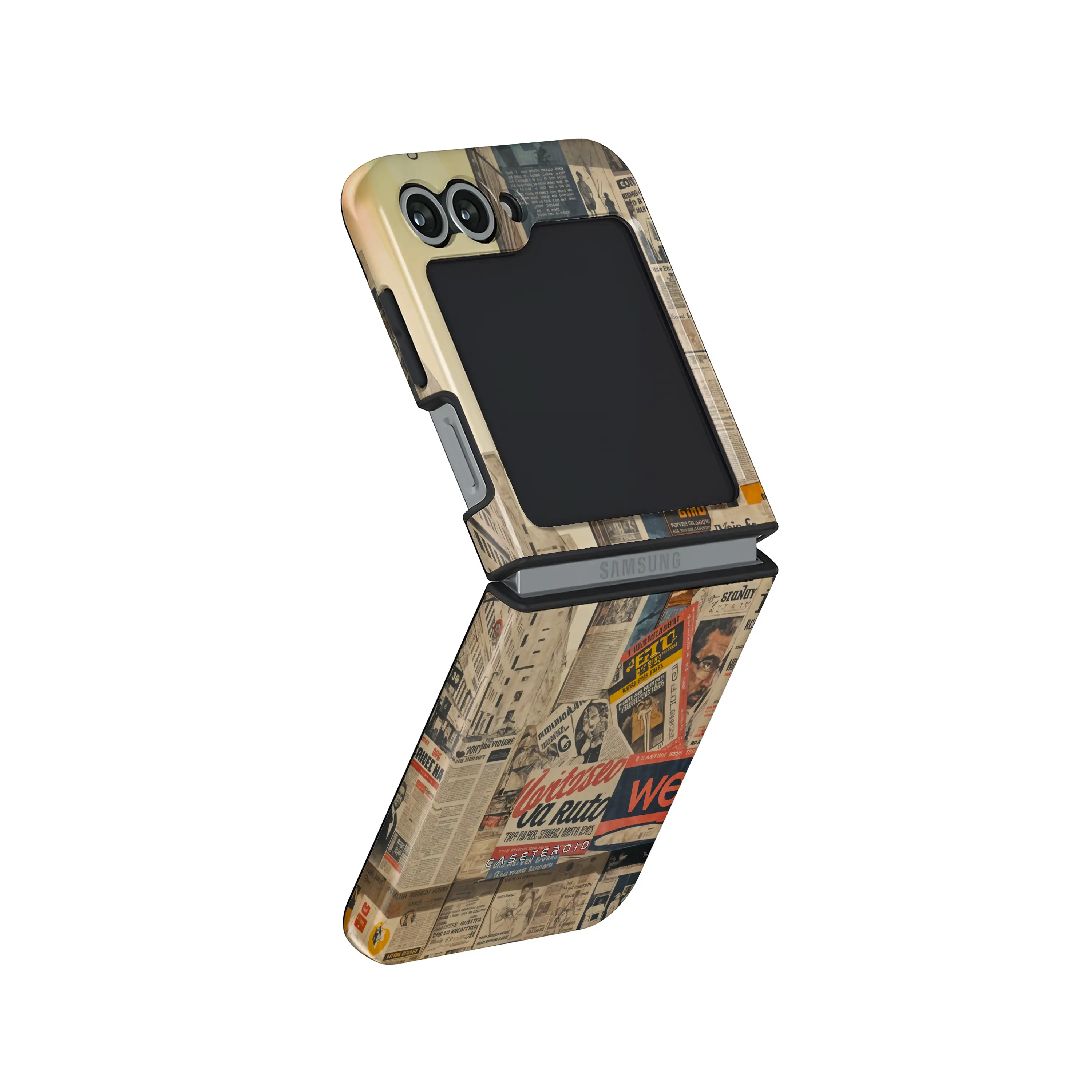Newsprint Chronicles - Samsung Galaxy Z Flip 6 Case