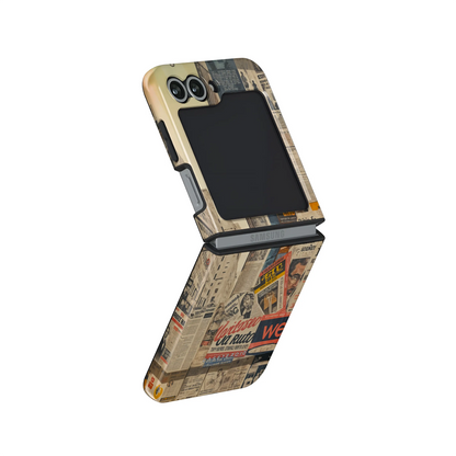 Newsprint Chronicles - Samsung Galaxy Z Flip 6 Case