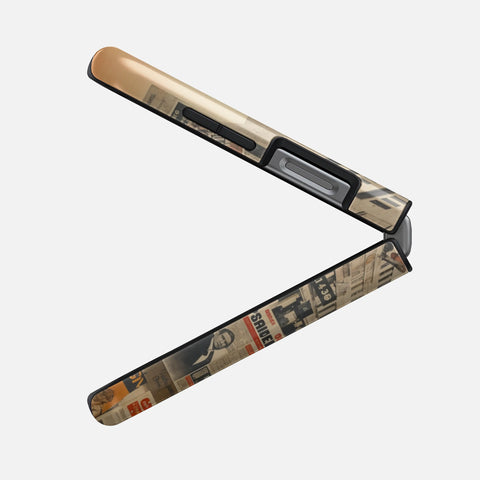 Newsprint Chronicles - Samsung Galaxy Z Flip 6 Case