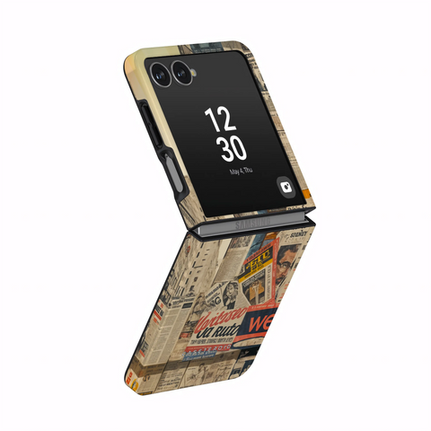 Newsprint Chronicles - Samsung Galaxy Z Flip 7 Case