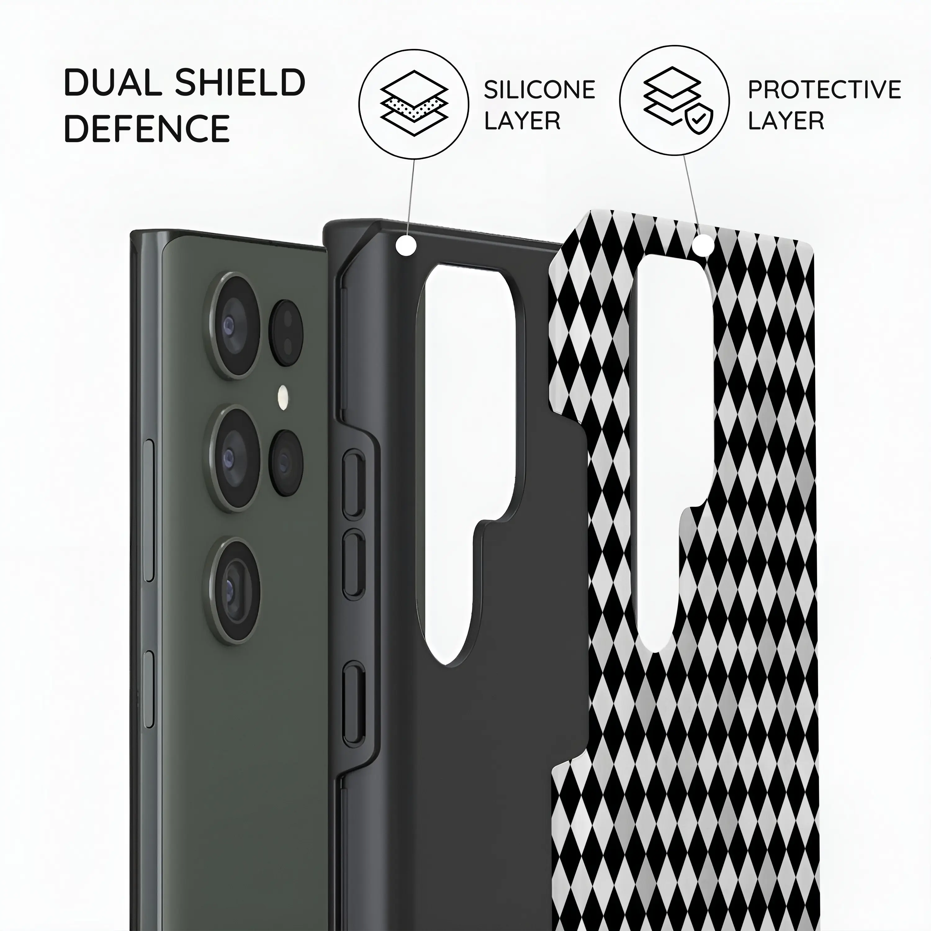 Noir Diamonds - Samsung Galaxy S23 Ultra Case