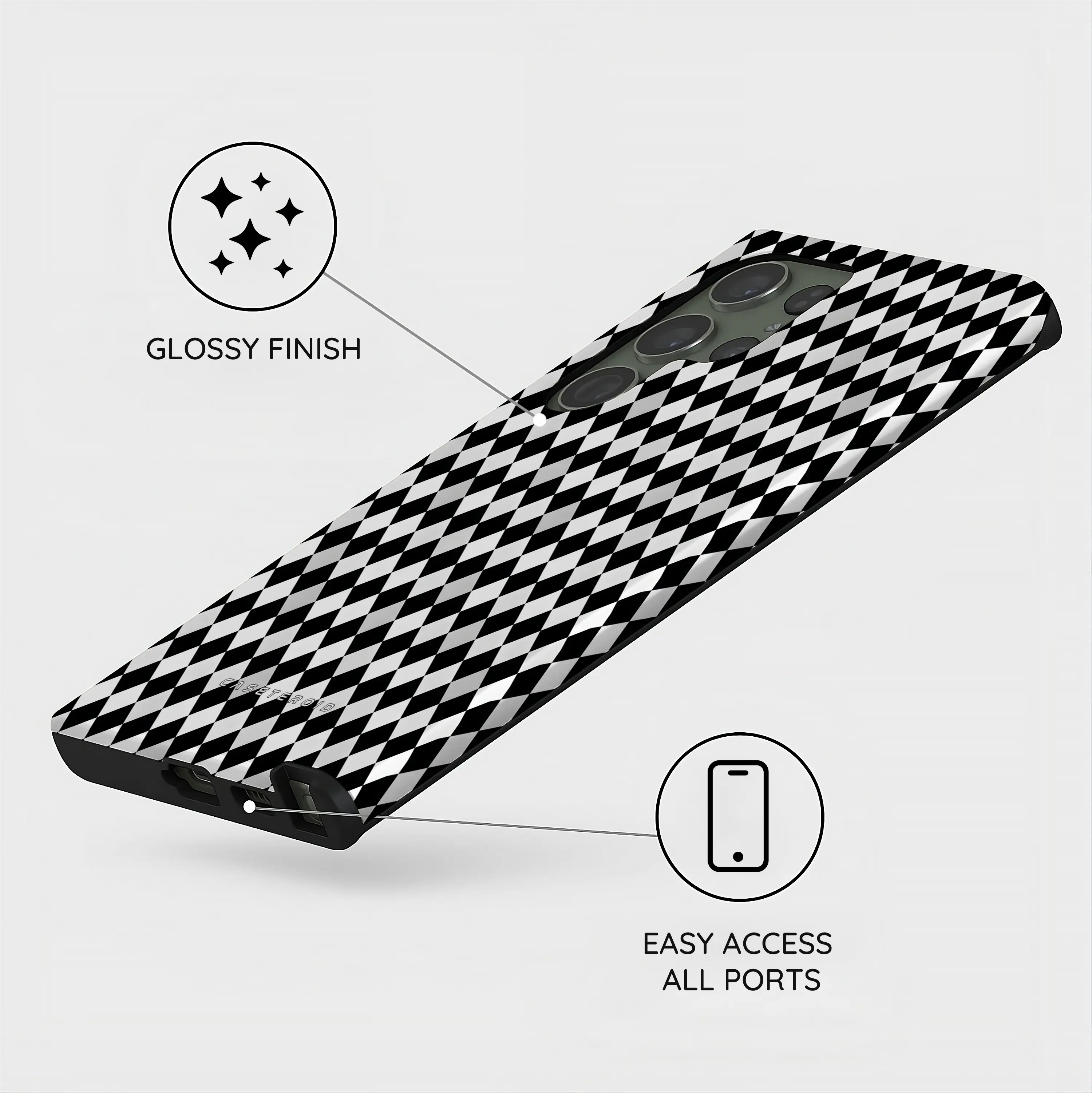 Noir Diamonds - Samsung Galaxy S23 Ultra Case