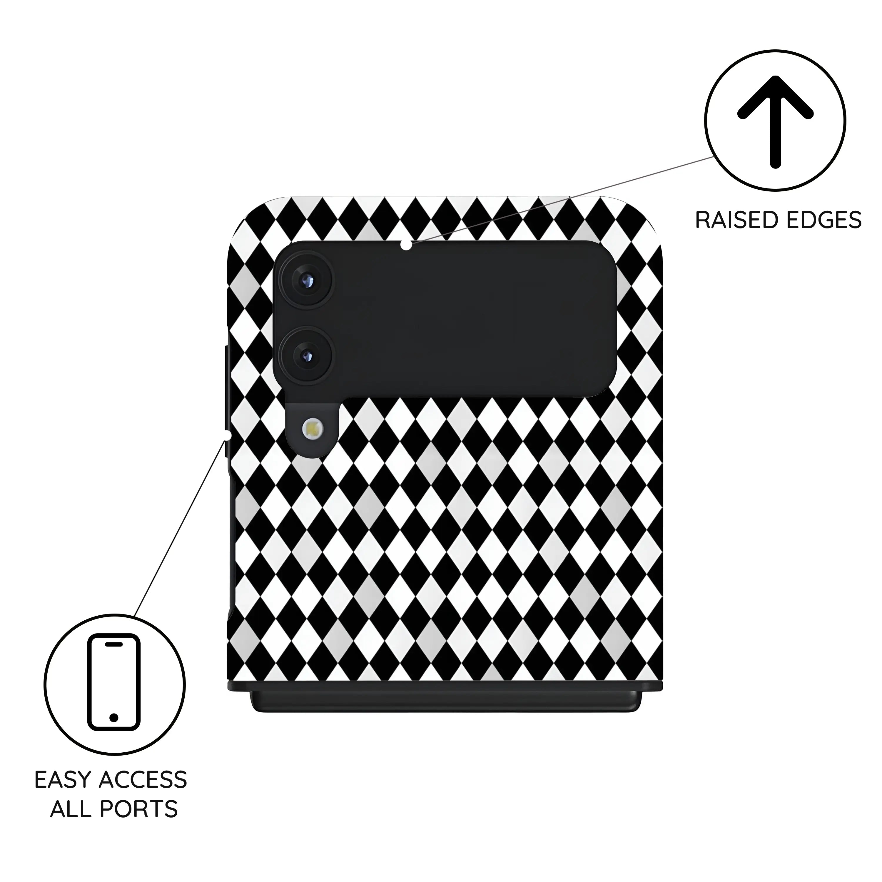 Noir Diamonds - Samsung Galaxy Z Flip 4 Case
