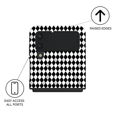 Noir Diamonds - Samsung Galaxy Z Flip 4 Case