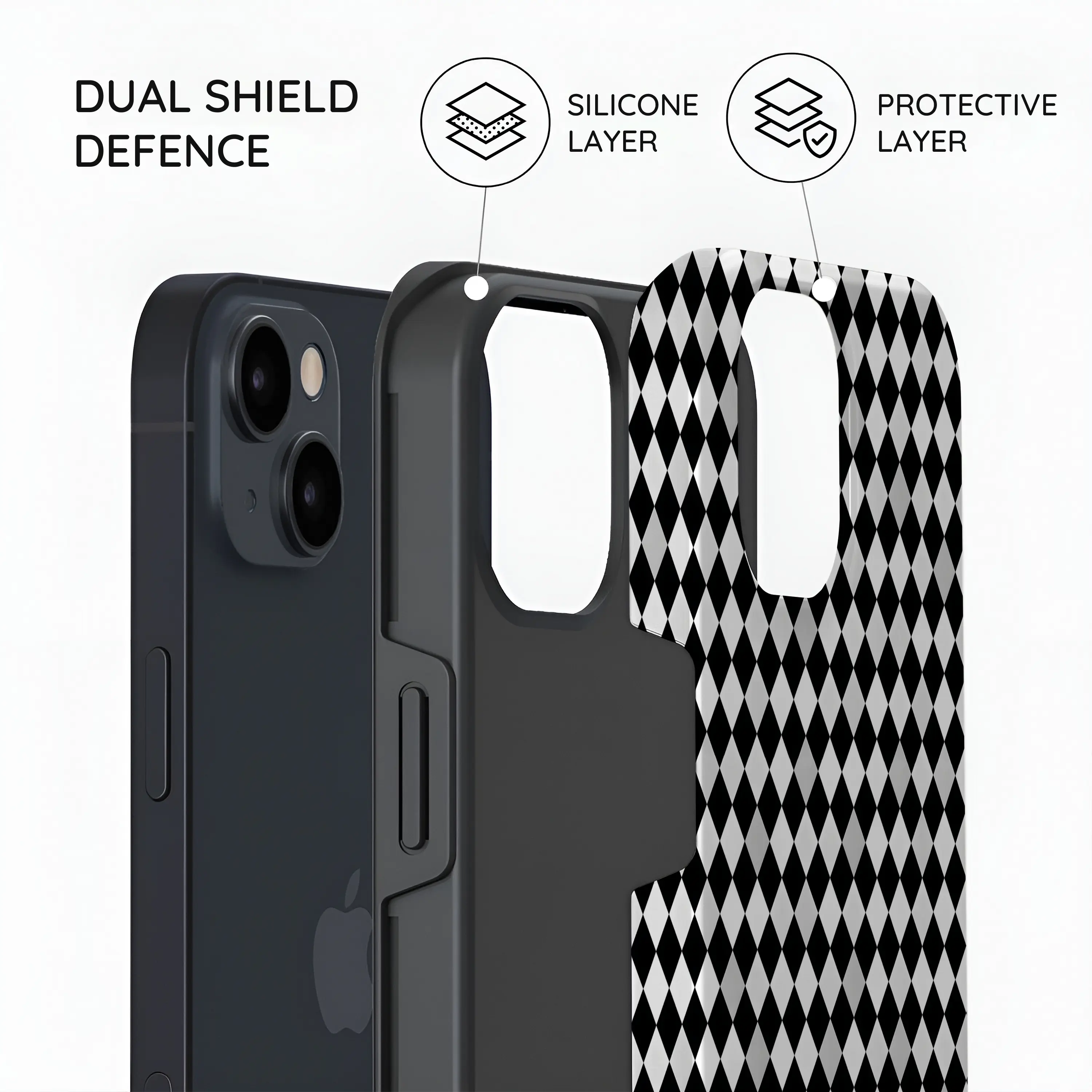 Noir Diamonds - iPhone 15 Case