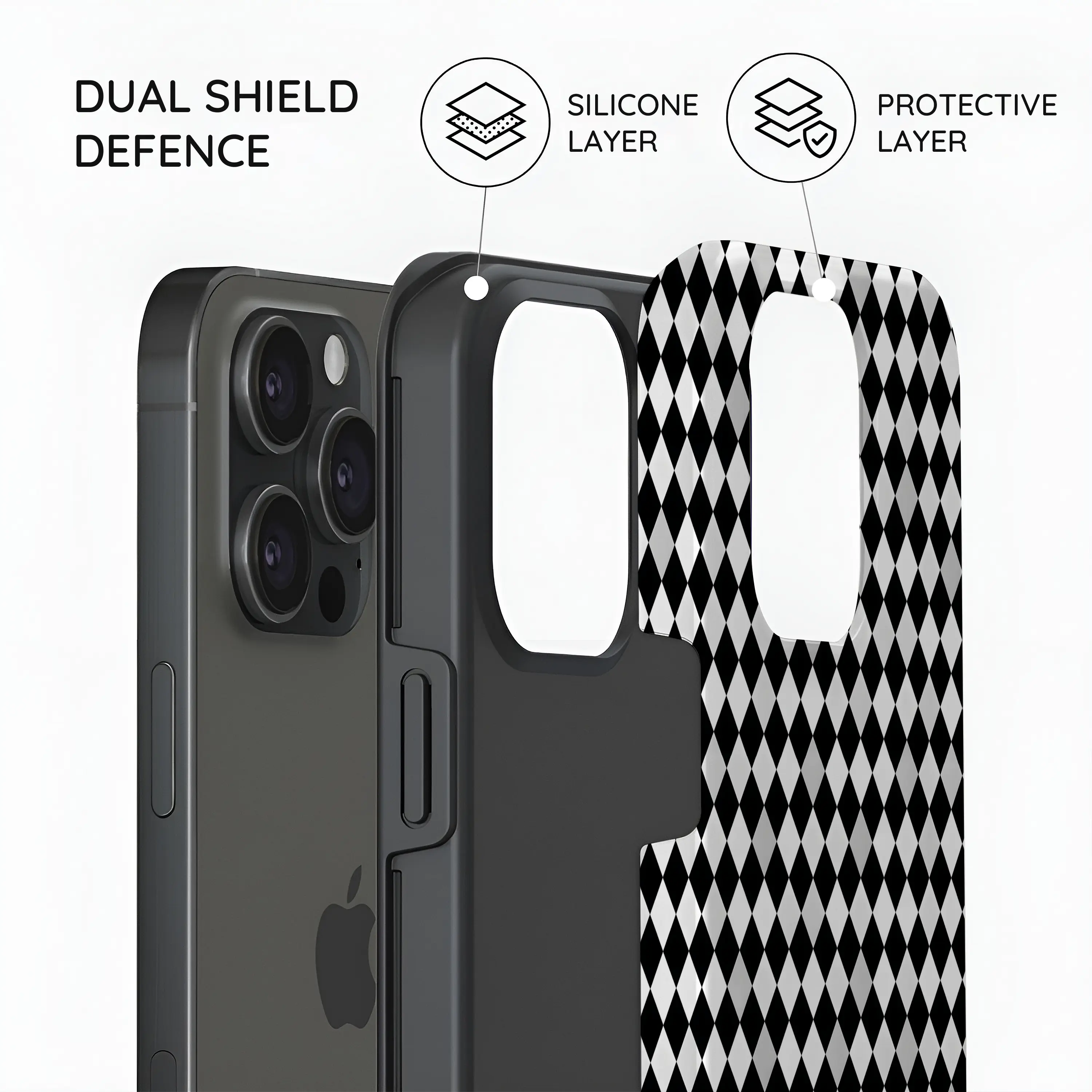 Noir Diamonds - iPhone 15 Pro Case