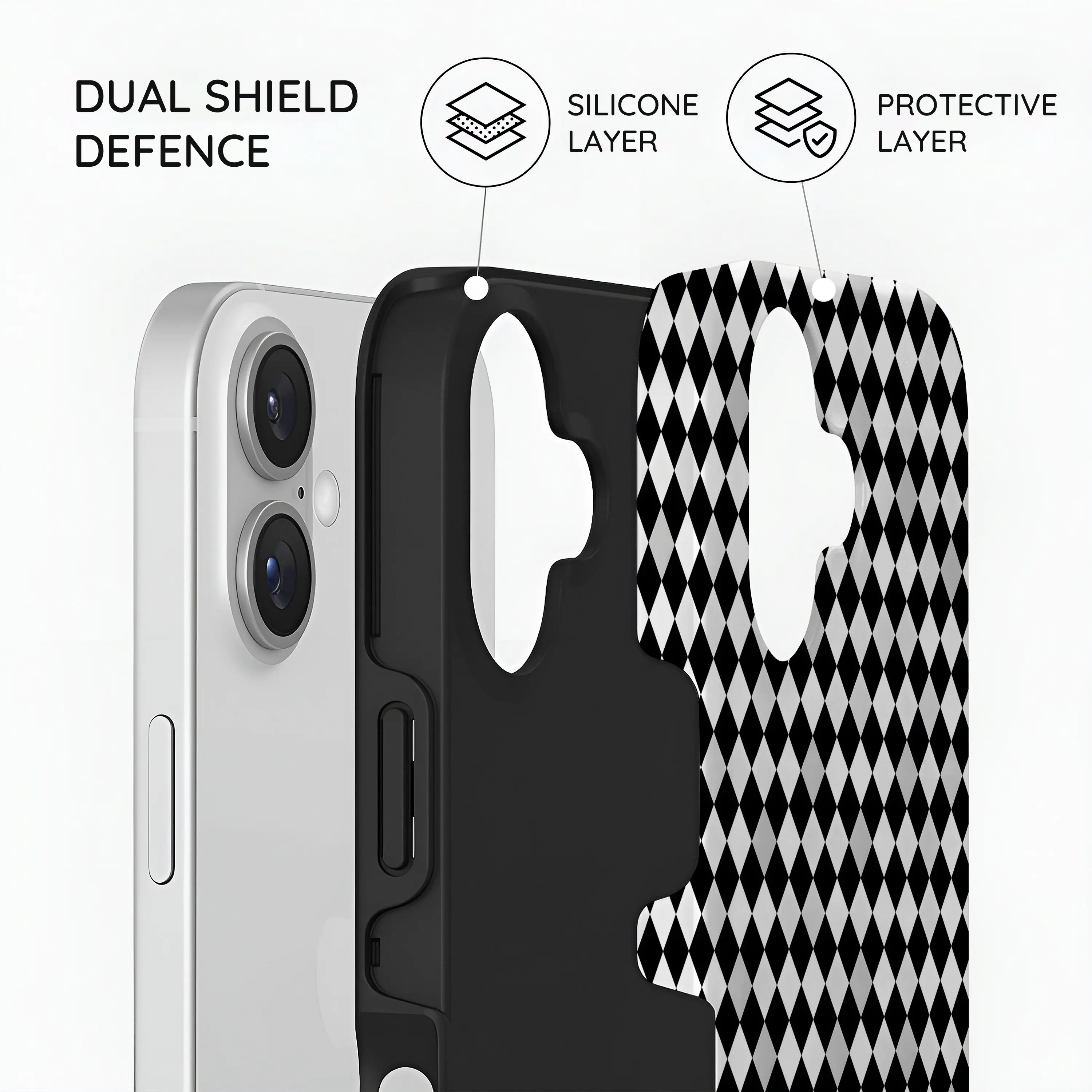 Noir Diamonds - iPhone 16 Case