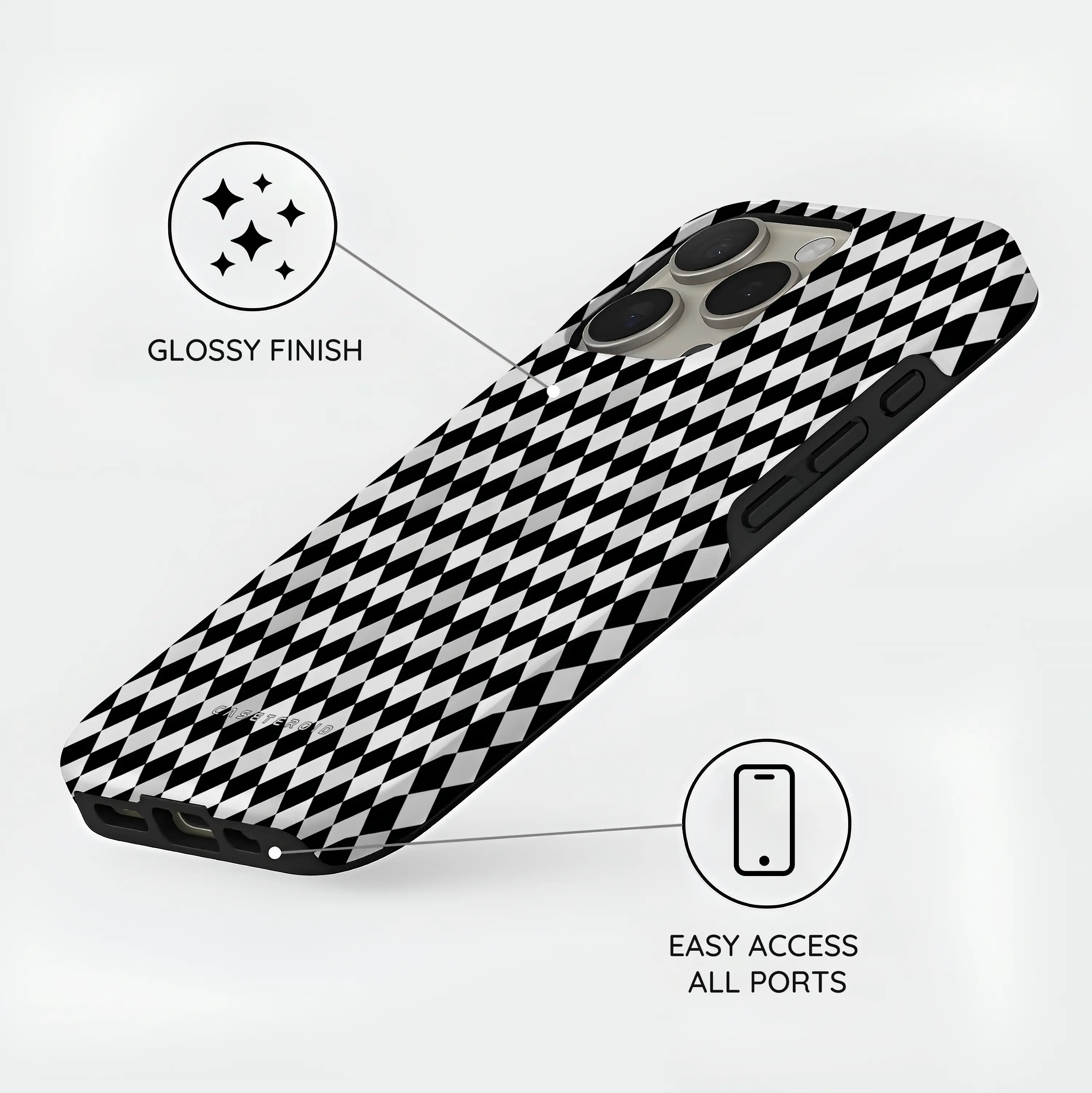 Noir Diamonds - iPhone 16 Pro Max Case