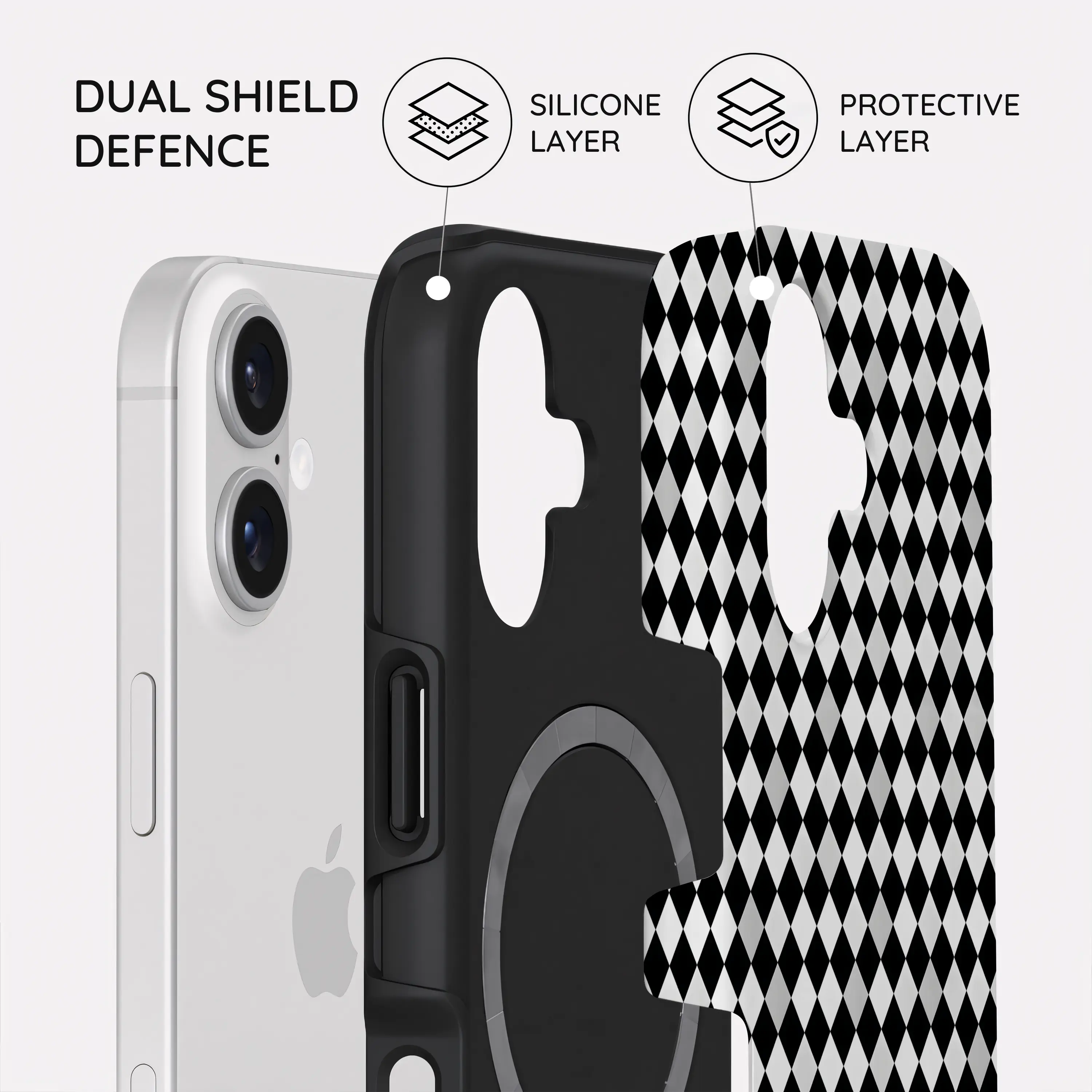 Noir Diamonds - iPhone 17 Case