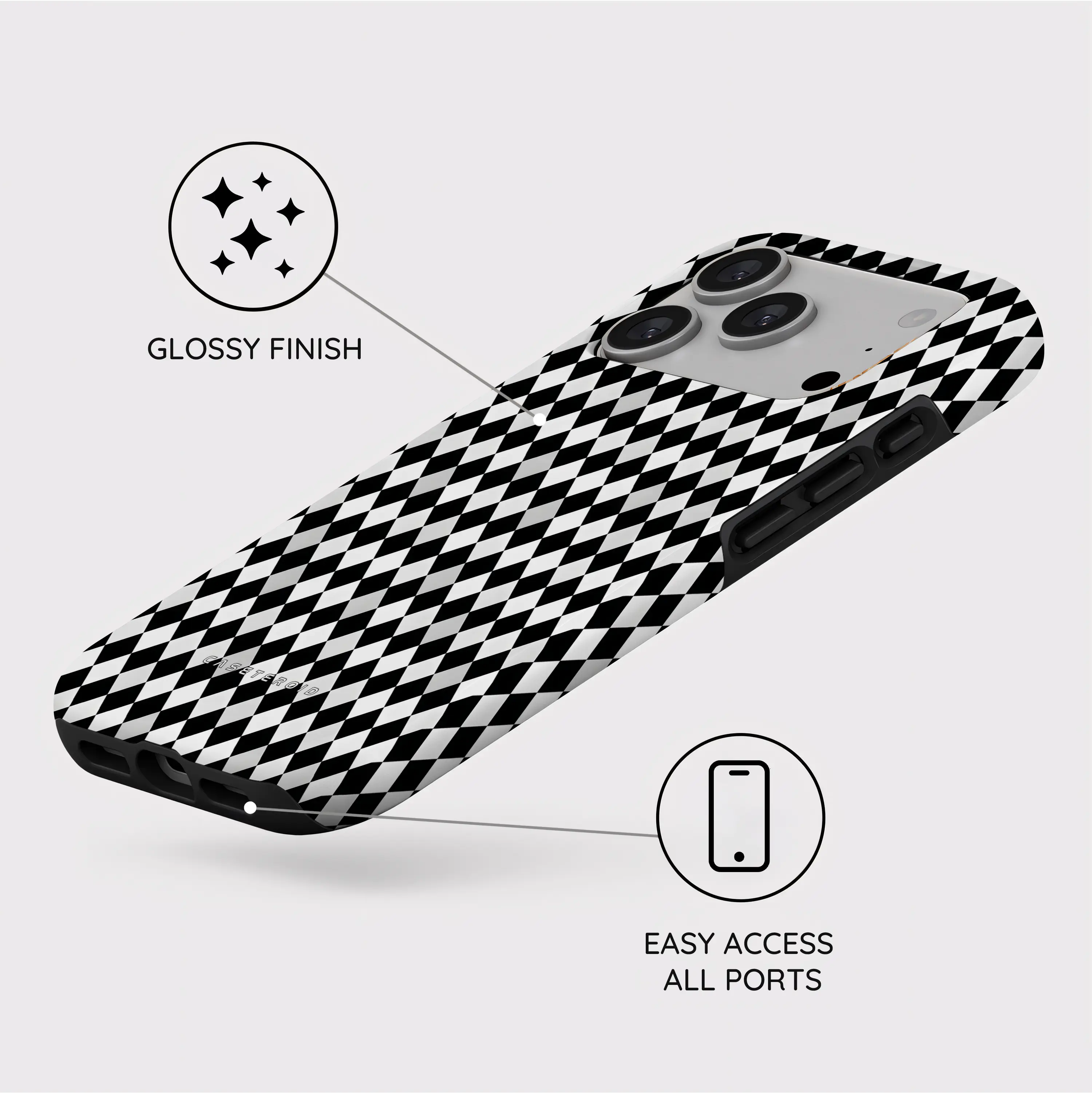 Noir Diamonds - iPhone 17 Pro Case