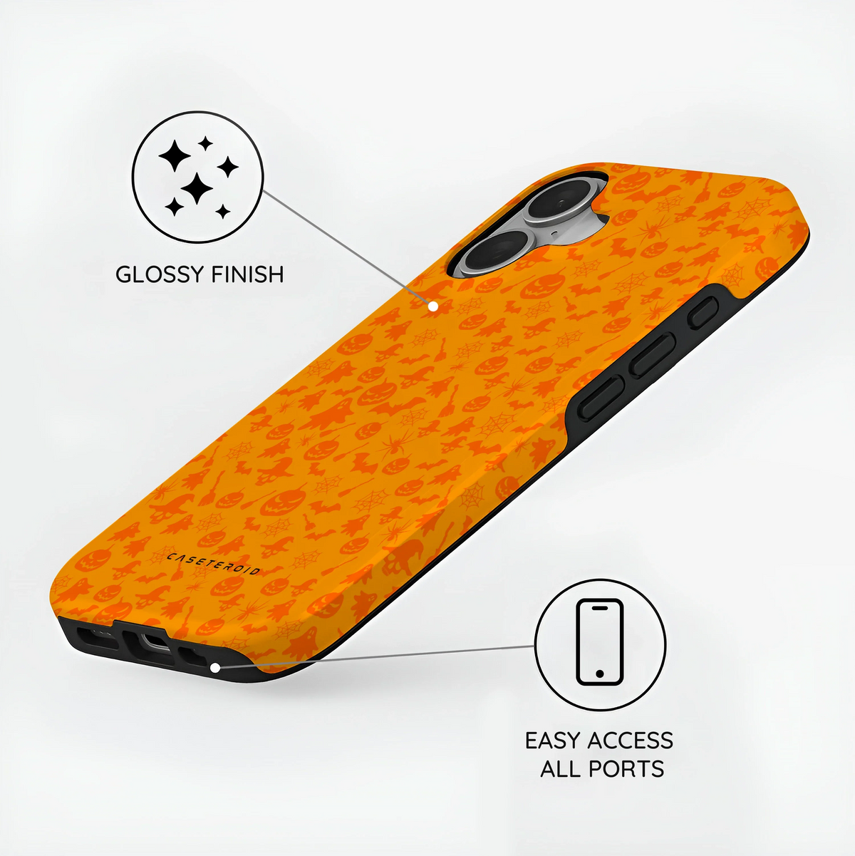 Orange Shadows - iPhone 16 Case