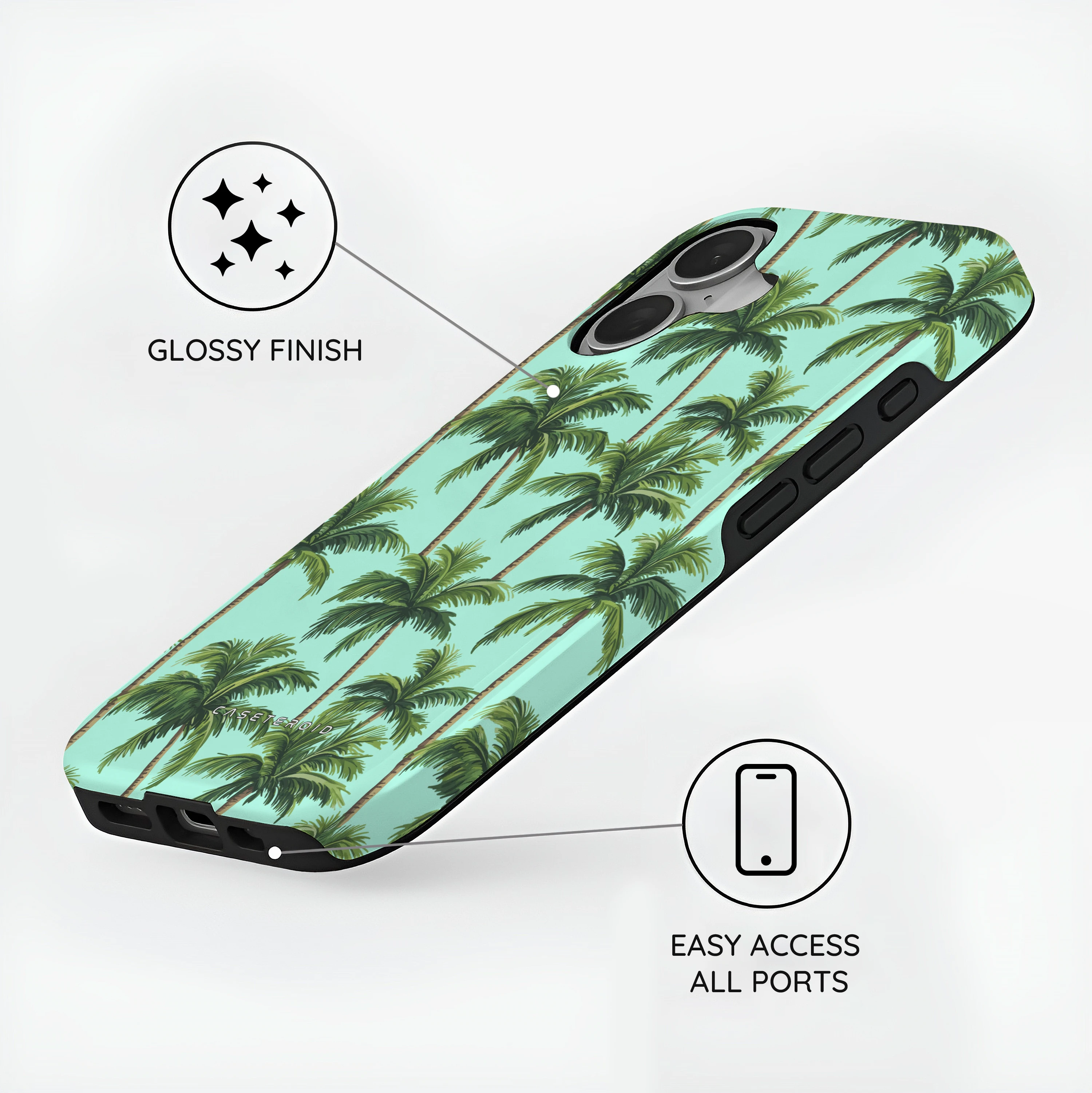 Palm Paradise - iPhone 16 Plus Case
