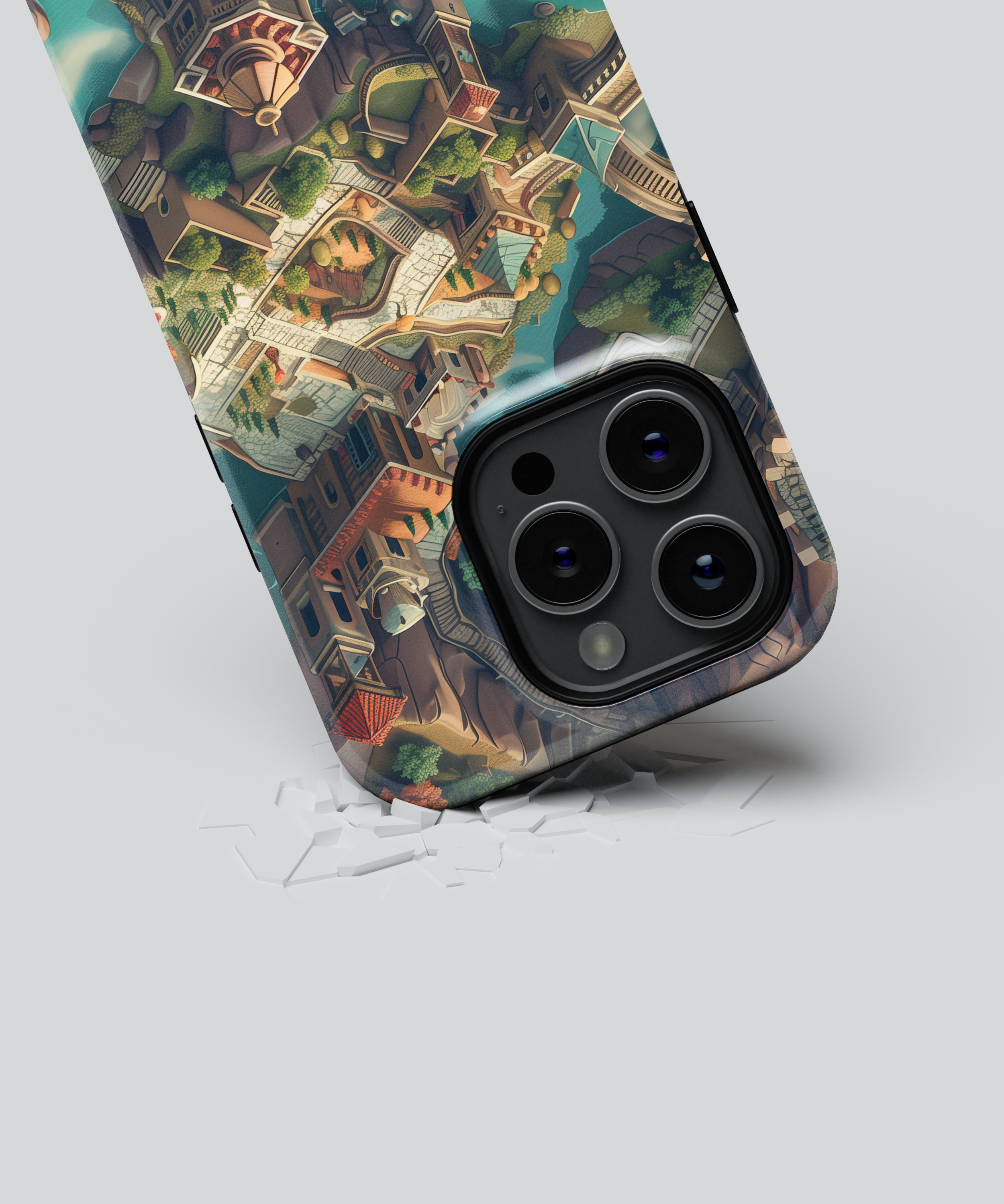 iPhone Tough Case - Pixel Map Maze - CASETEROID