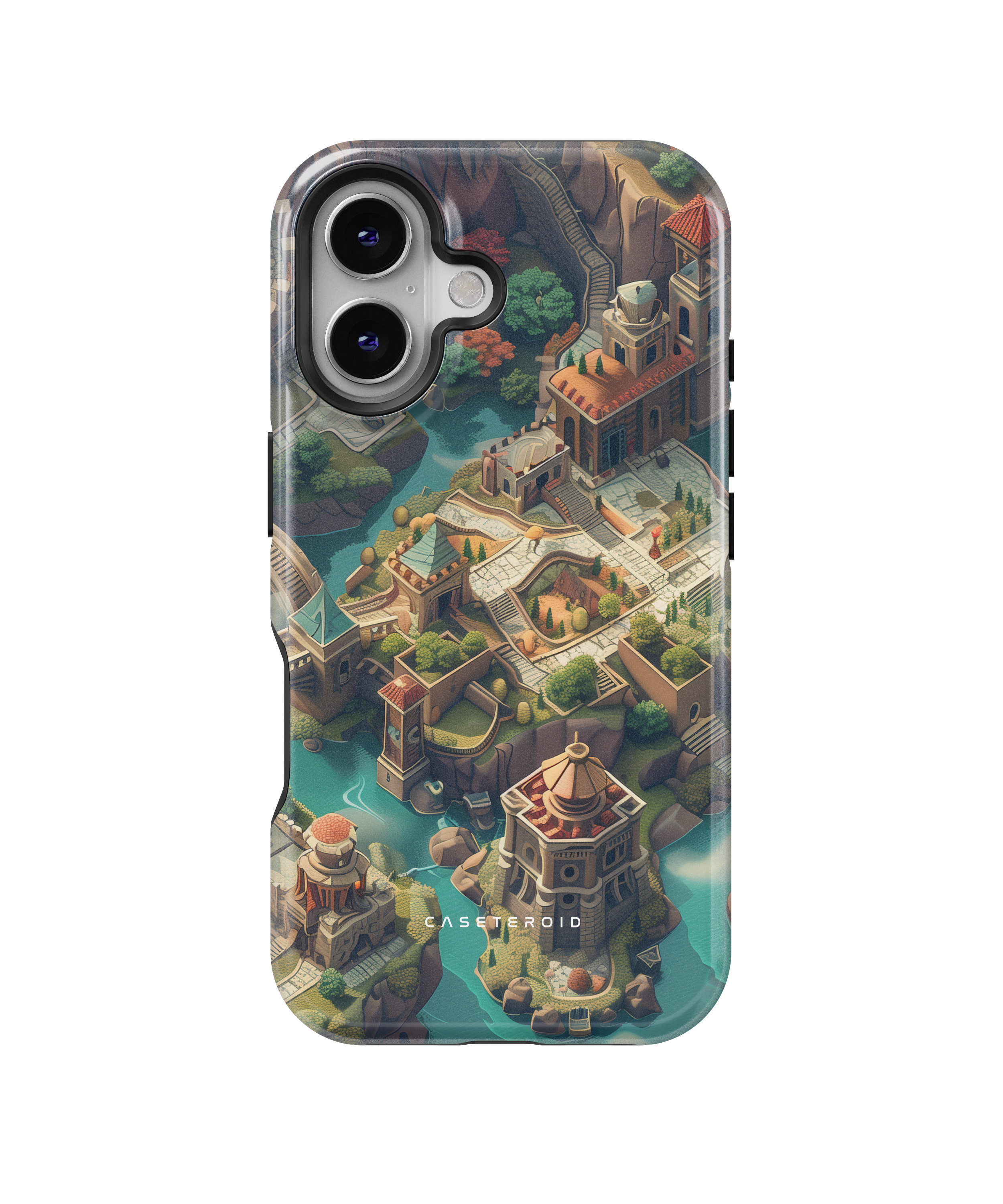 iPhone Tough Case with MagSafe - Pixel Map Maze - CASETEROID