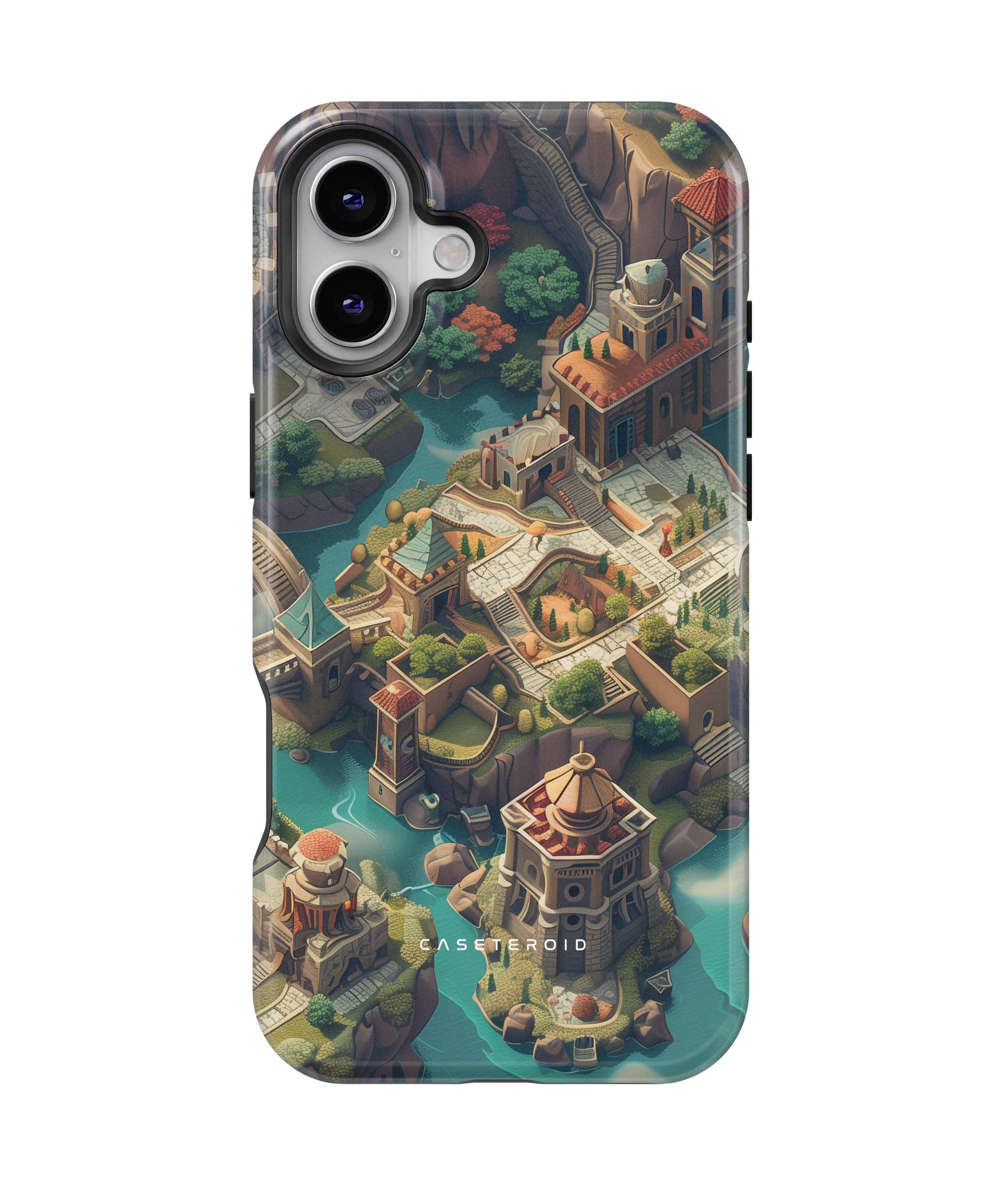 iPhone Tough Case with MagSafe - Pixel Map Maze - CASETEROID