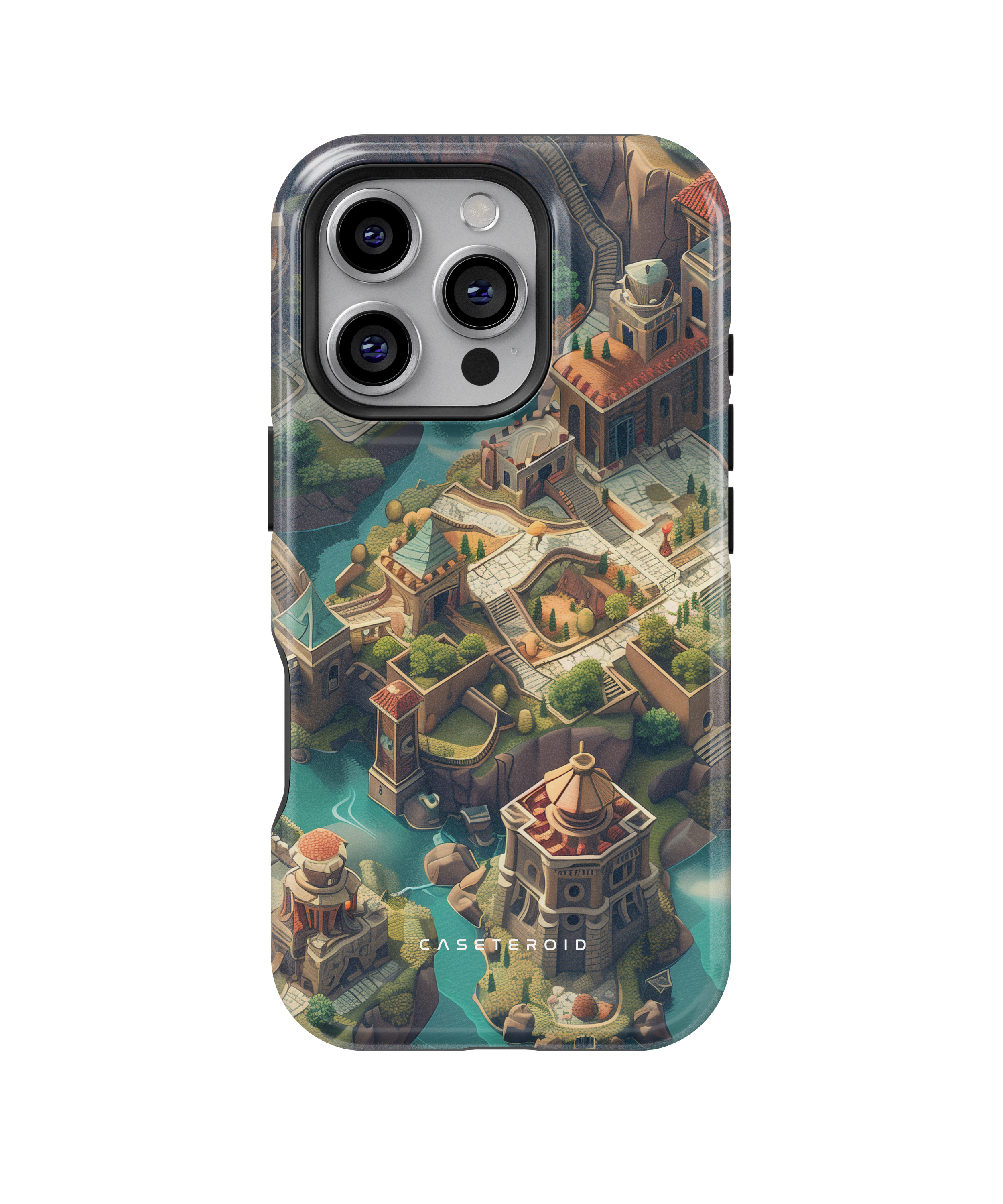 iPhone Tough Case with MagSafe - Pixel Map Maze - CASETEROID