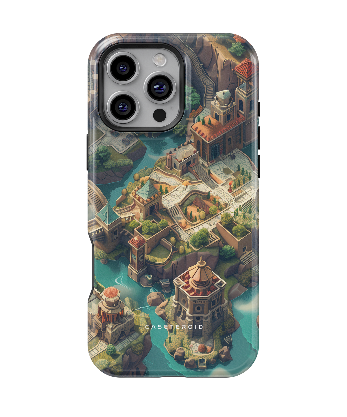 iPhone Tough Case with MagSafe - Pixel Map Maze - CASETEROID