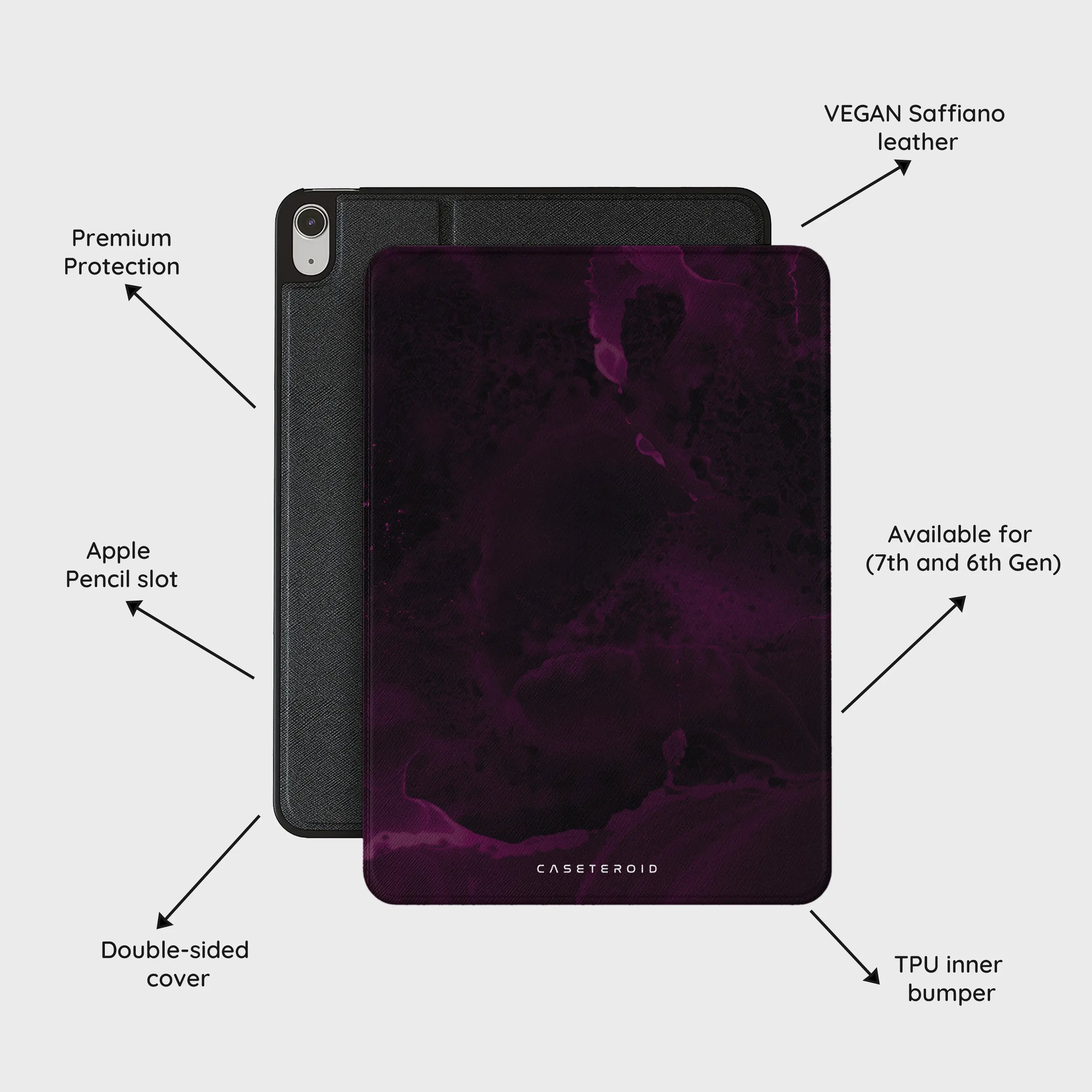 Purple Nebula Burst - iPad Air 11 (7th/6th Gen) Case