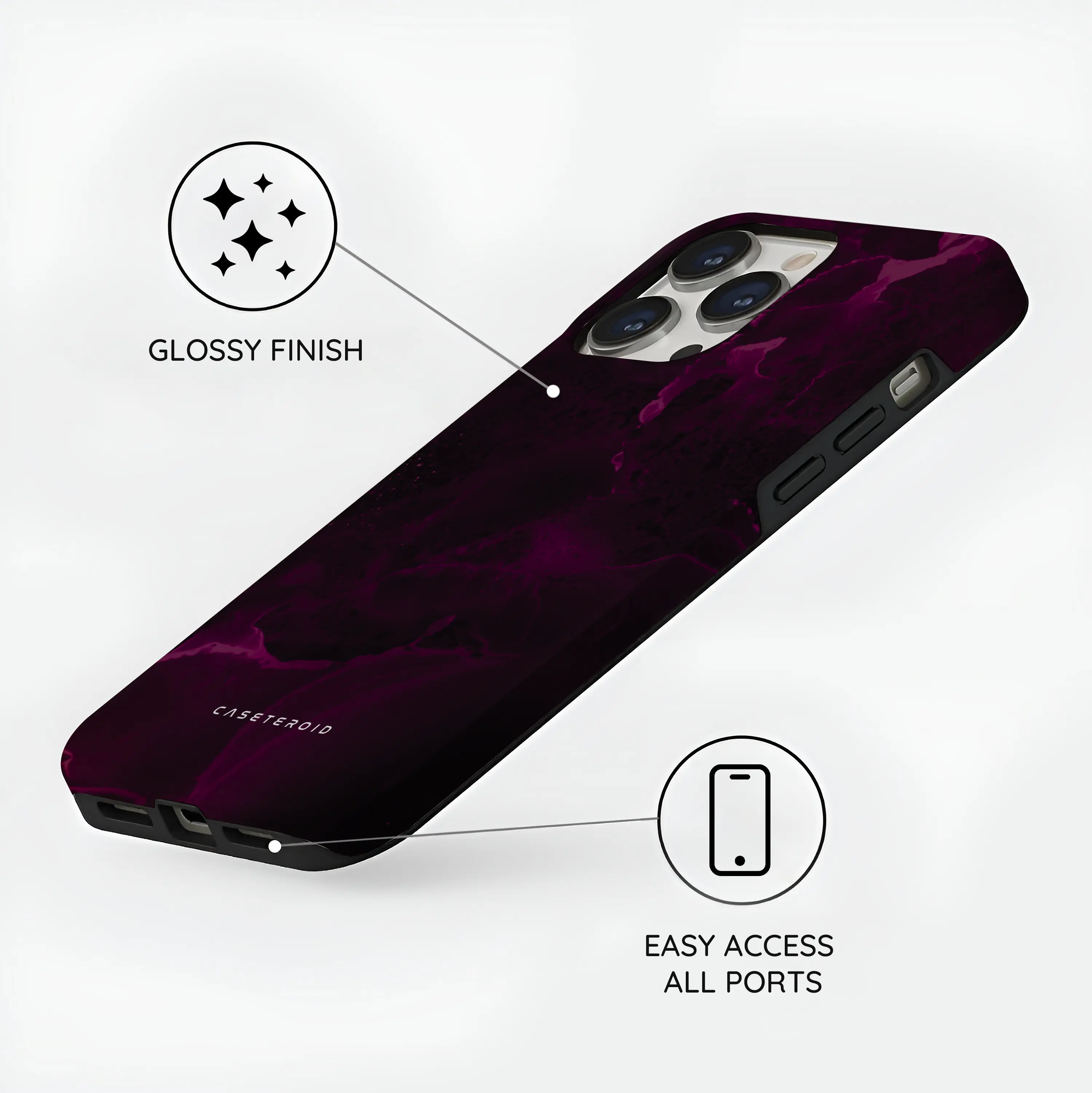 Purple Nebula Burst - iPhone 13 Pro Case