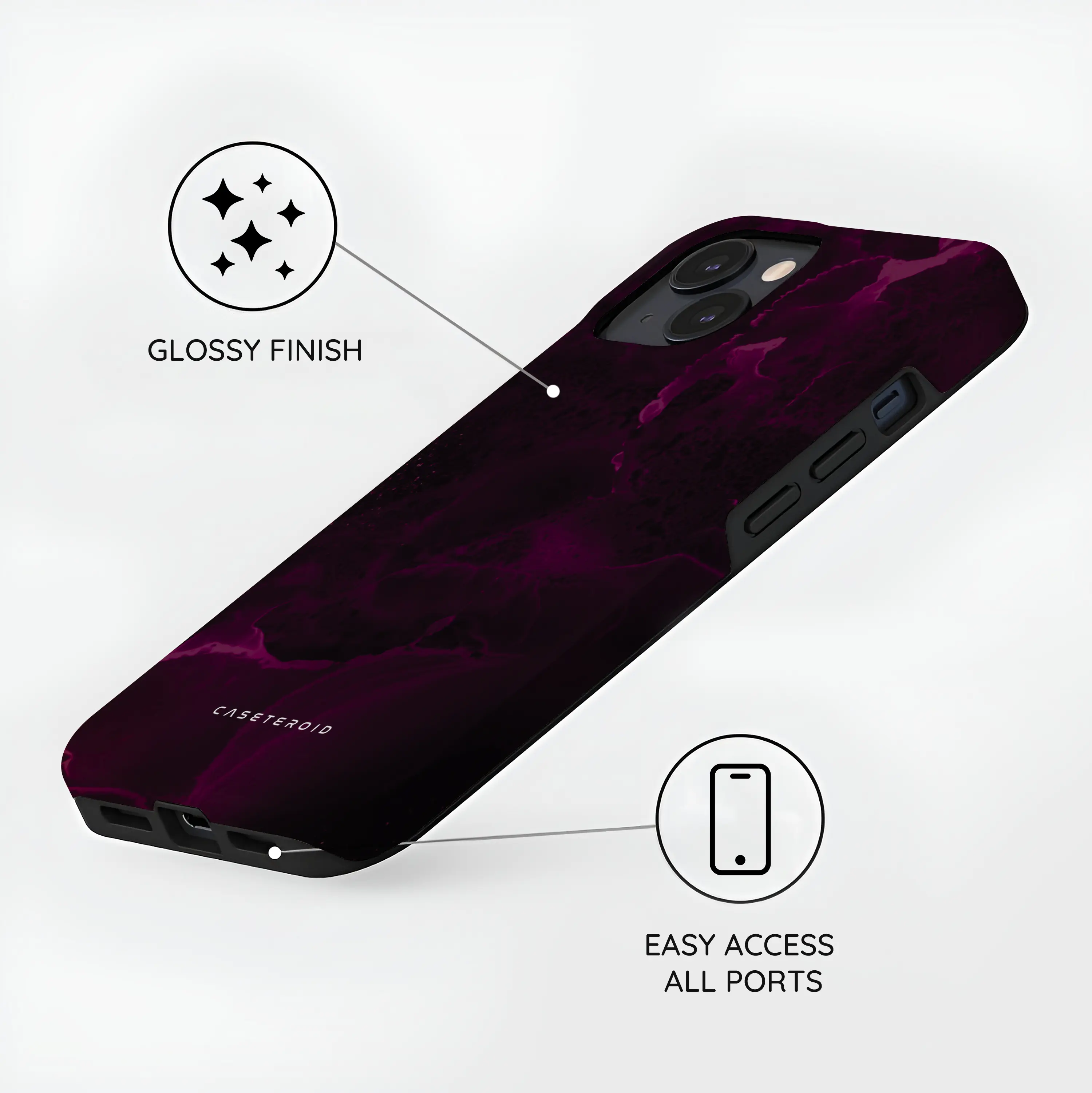 Purple Nebula Burst - iPhone 14 Case