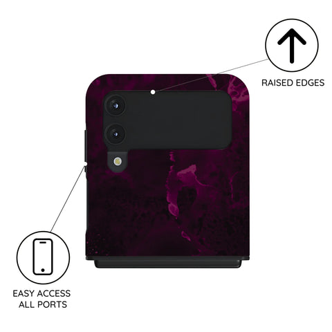 Purple Nebula Burst - Samsung Galaxy Z Flip 4 Case