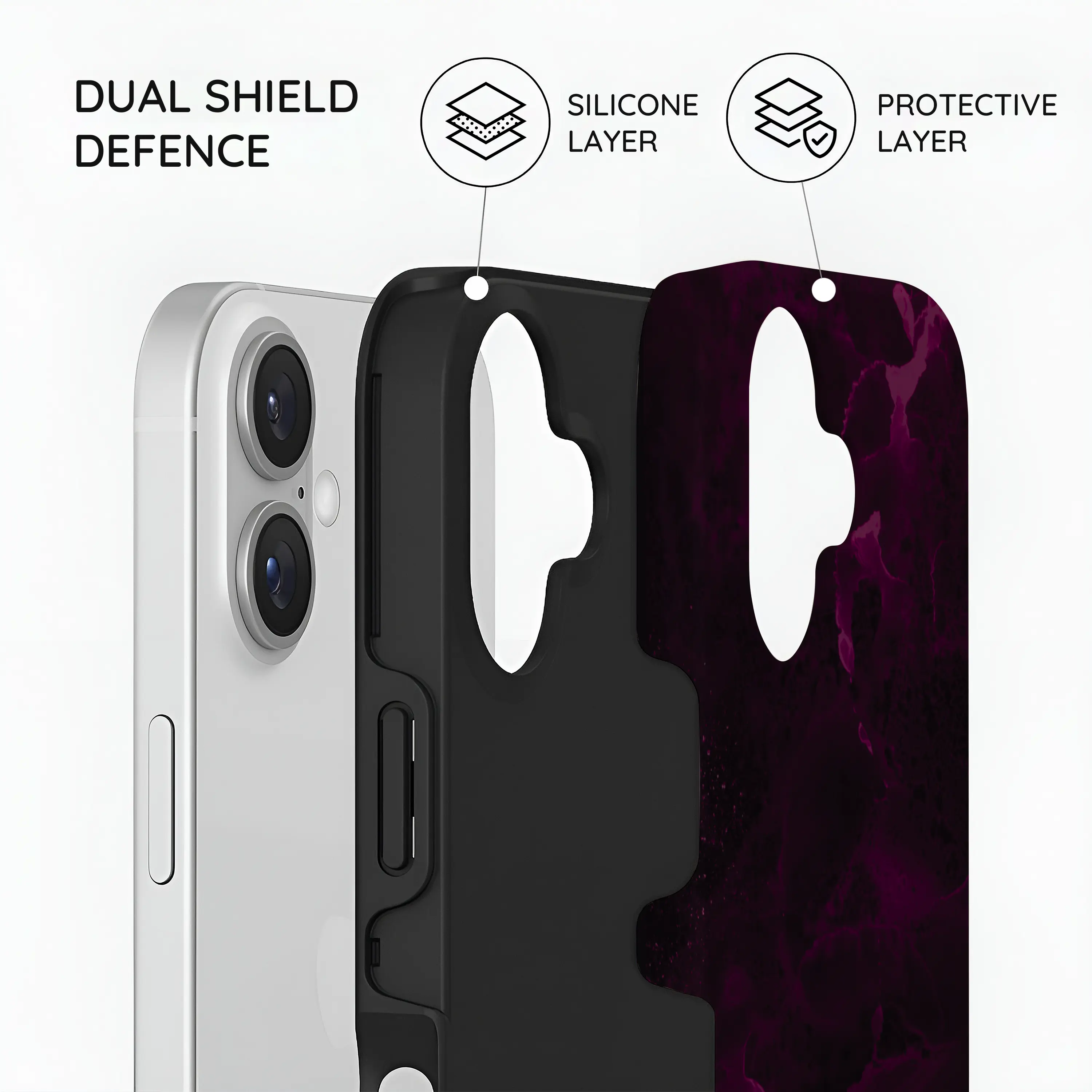 Purple Nebula Burst - iPhone 16 Case