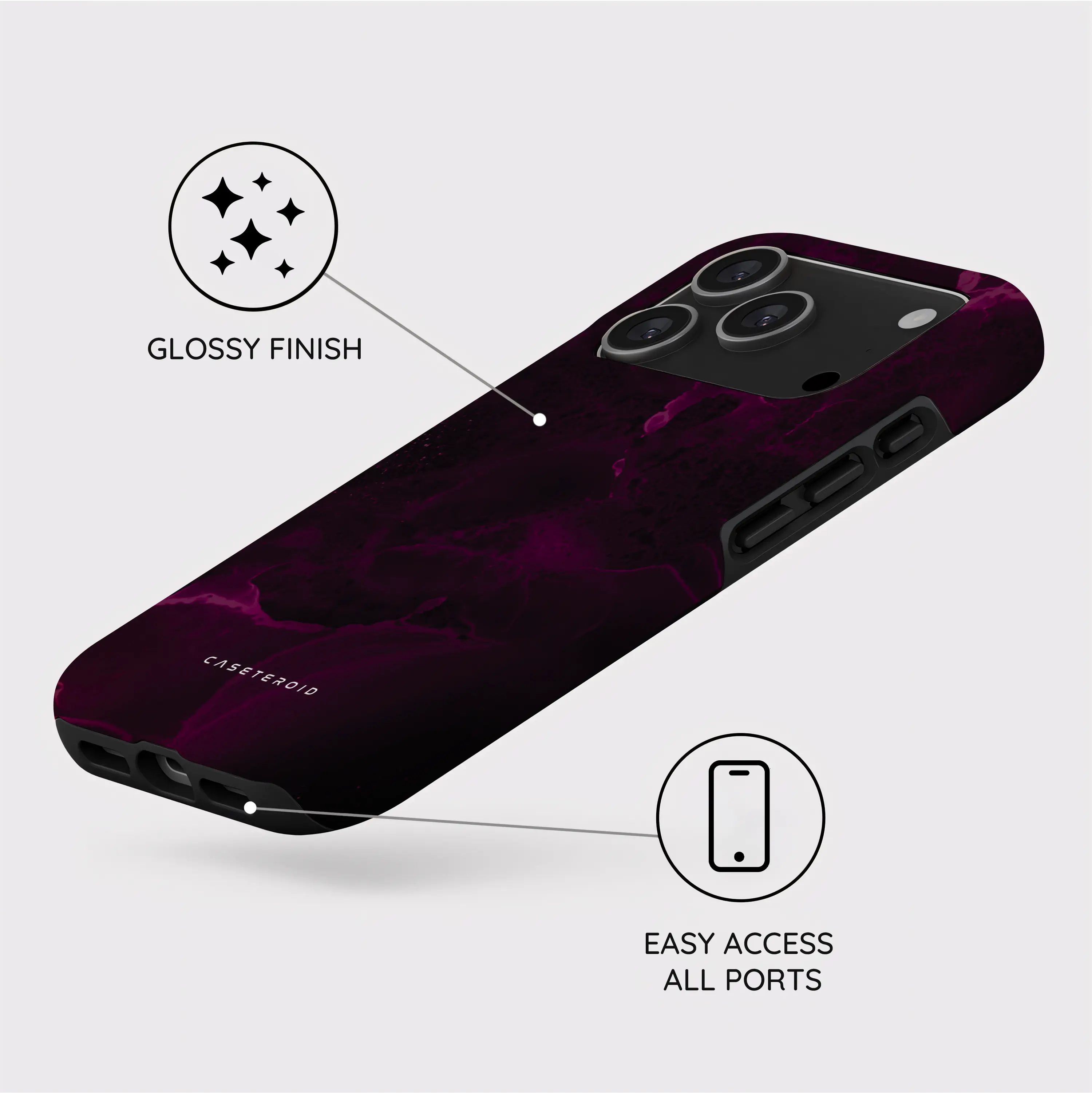 Purple Nebula Burst - iPhone 17 Pro Case