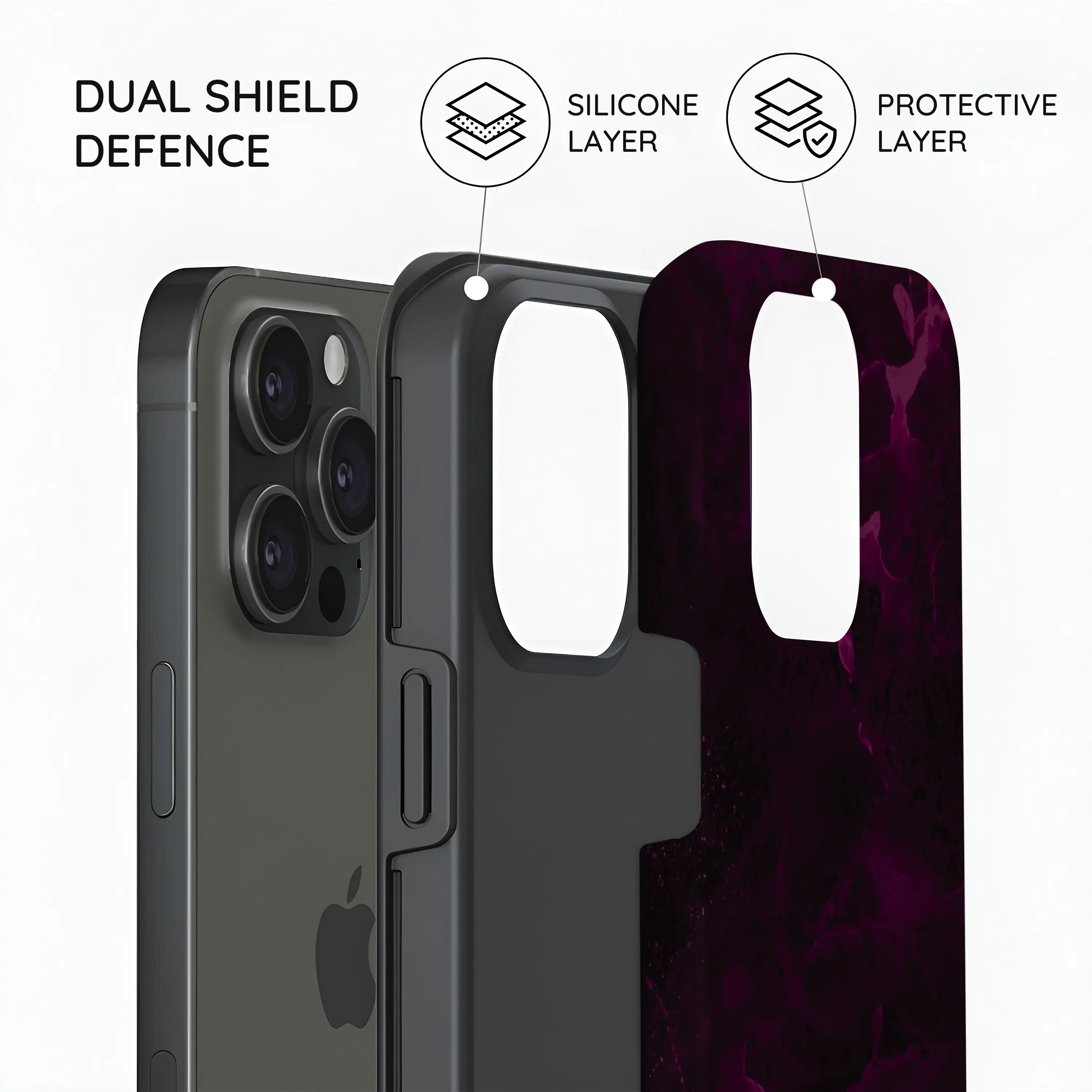 Purple Nebula Burst - iPhone 15 Pro Case