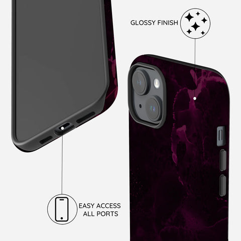 Purple Nebula Burst - iPhone 14 Case