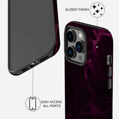 Purple Nebula Burst - iPhone 14 Pro Case