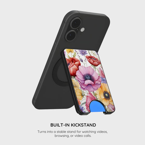 Radiant Bloom - Magnetic Wallet & Stand