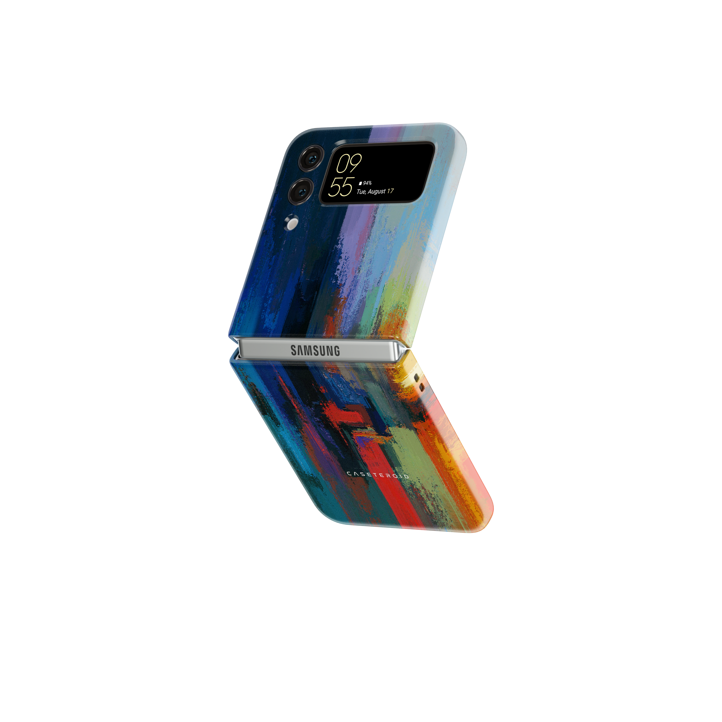 Samsung Galaxy Z Flip 4 Tough Case - Rainbow Canvas - CASETEROID