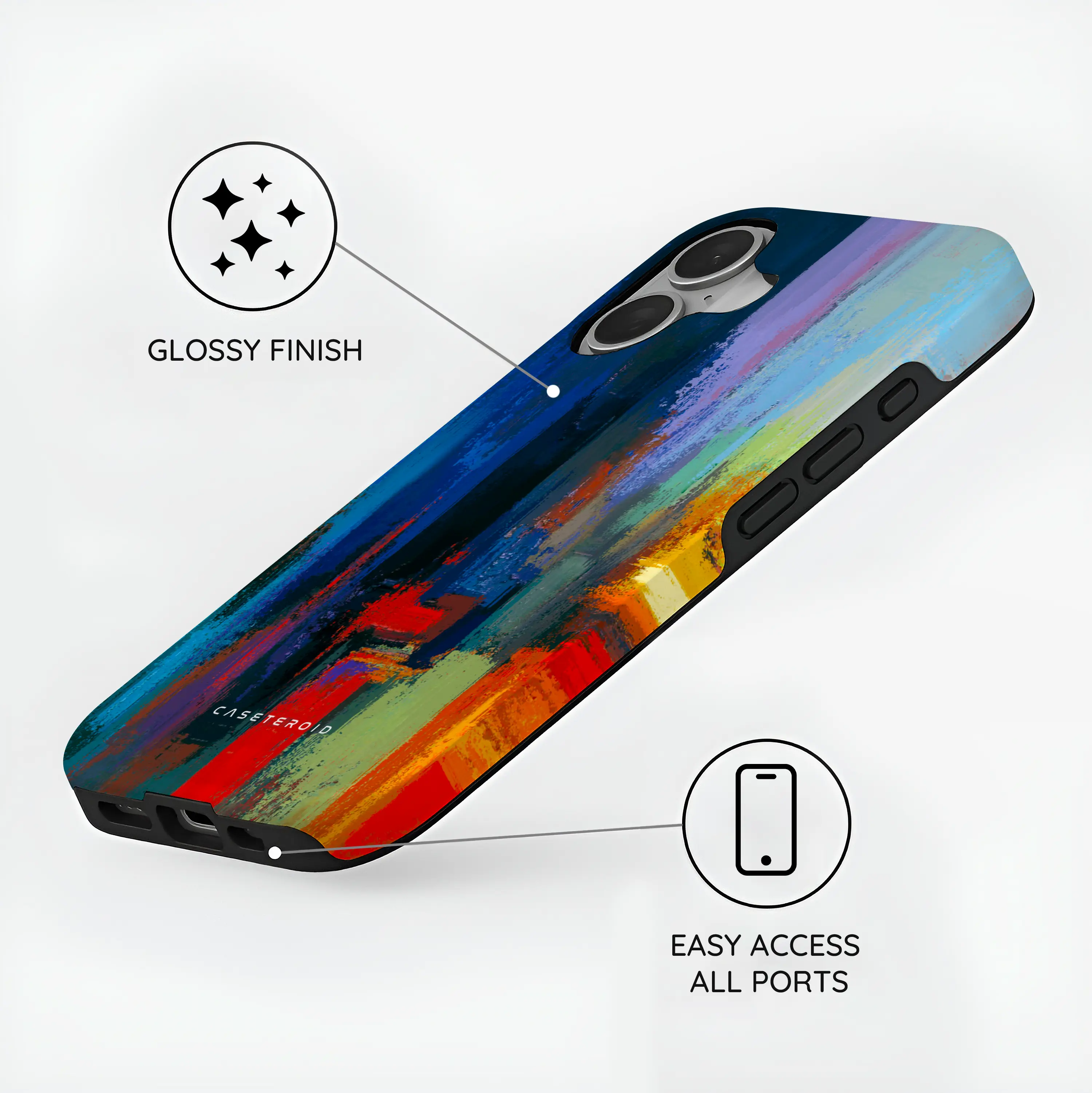 Rainbow Canvas - iPhone 16 Case