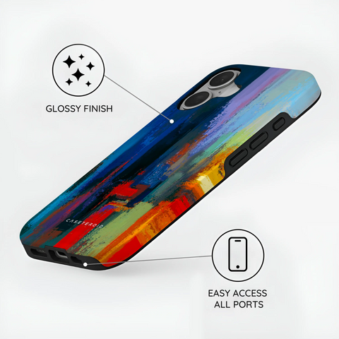 Rainbow Canvas - iPhone 16 Plus Case