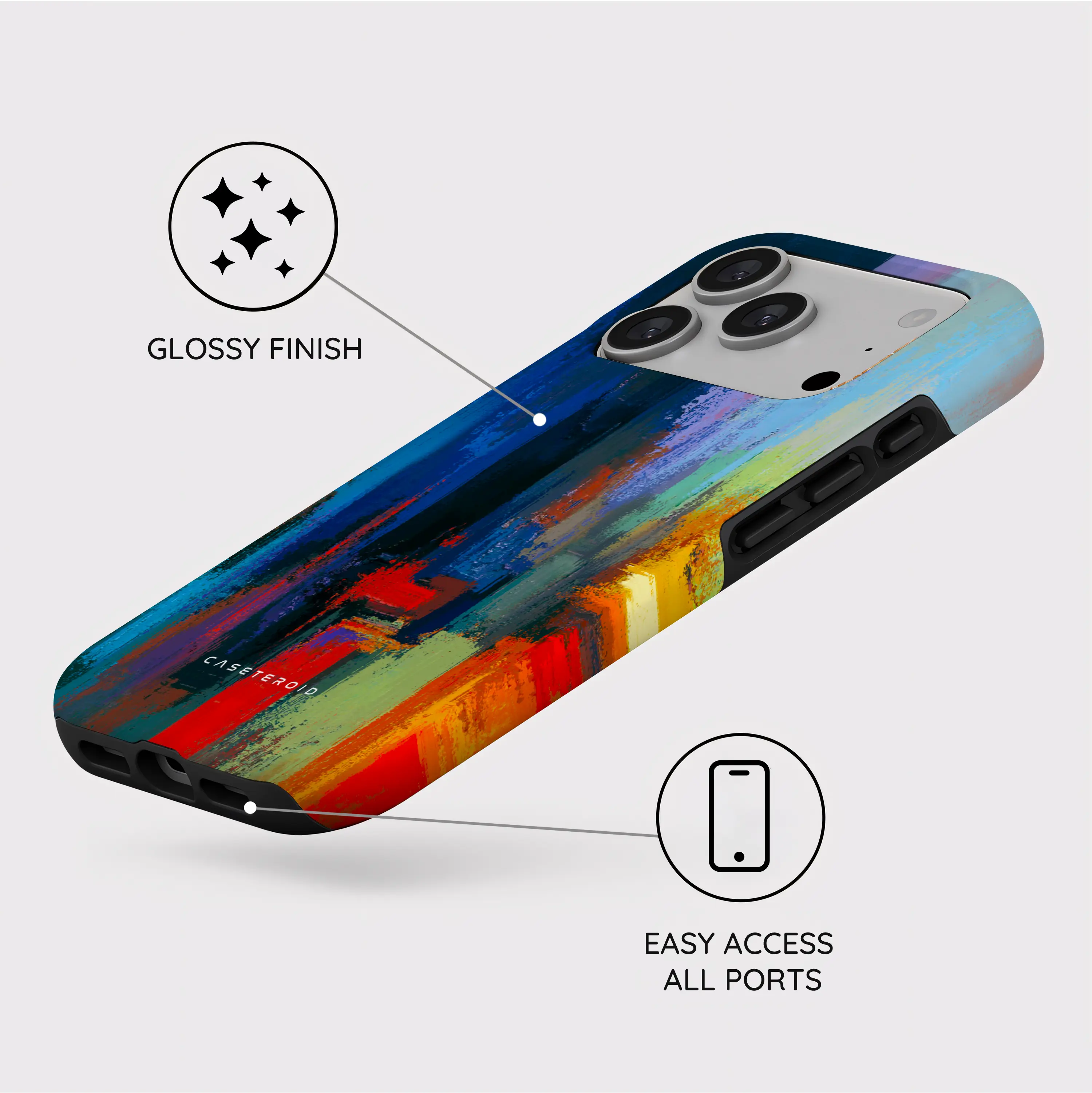 Rainbow Canvas - iPhone 17 Pro Case